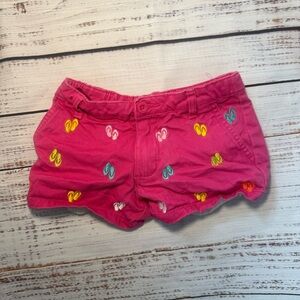 J. Khaki Pink and Yellow Casual Butterfly Shorts